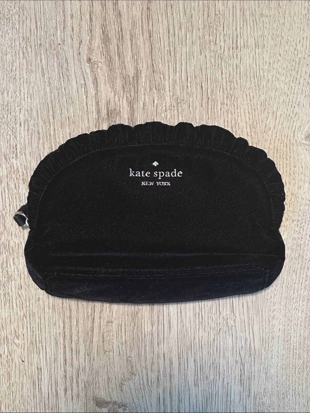 Kate Spade Marcy Dawn Place Black Velvet Mini Clutch Multi Use Bag